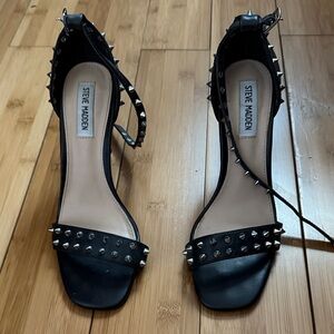 Steve Madden Black Studded Heels